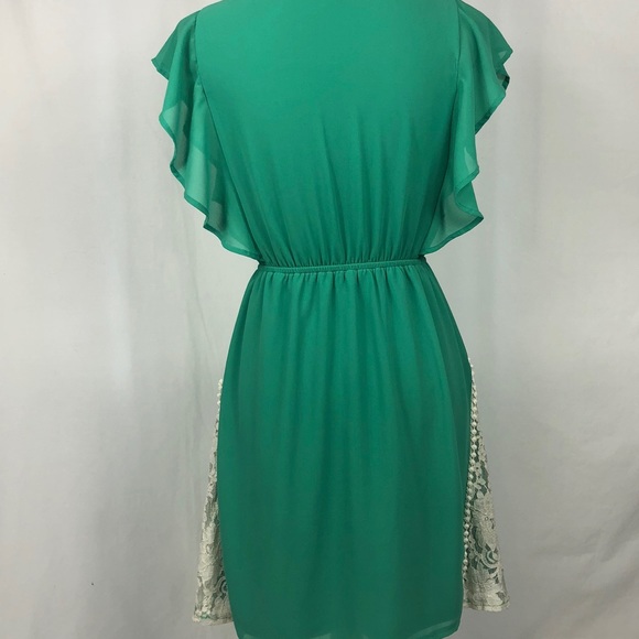 Ya Los Angeles Small Dress Lace Butterfly Sleeves - Picture 5 of 8